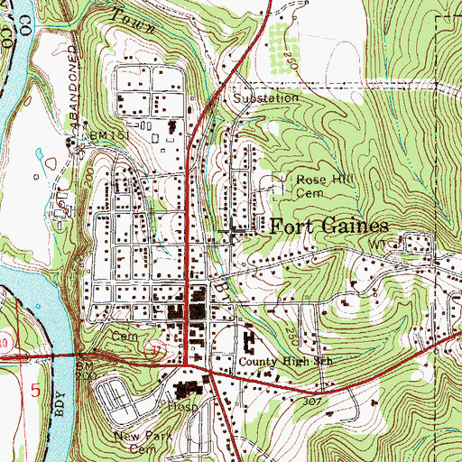 Topographic Map of Springfield Missionary Baptist Church, GA