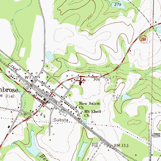 Topographic Map of Ambrose Elementary School, GA