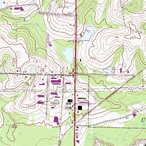 Topographic Map of Blystonel, GA