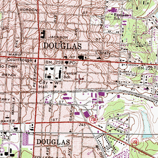 Topographic Map of Christian Faith Outreach Ministry, GA