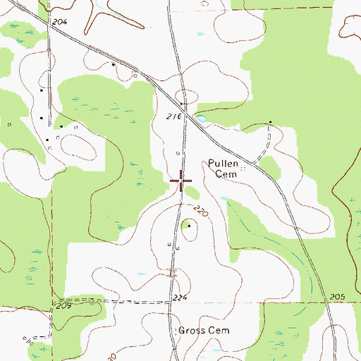 Topographic Map of Benevolence Church (historical), GA