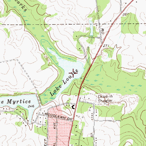 Topographic Map of Brunson Branch, GA