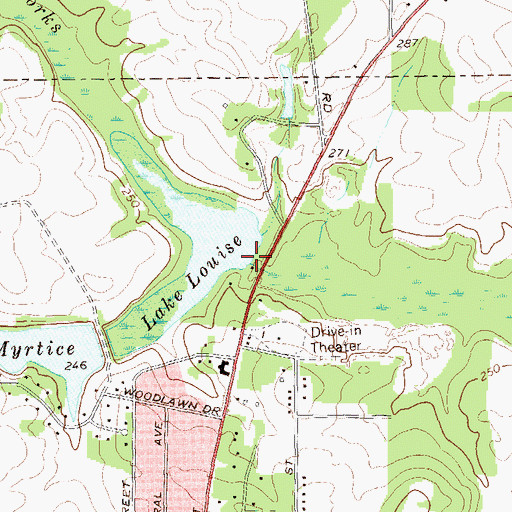 Topographic Map of Buchanan Mill (historical), GA