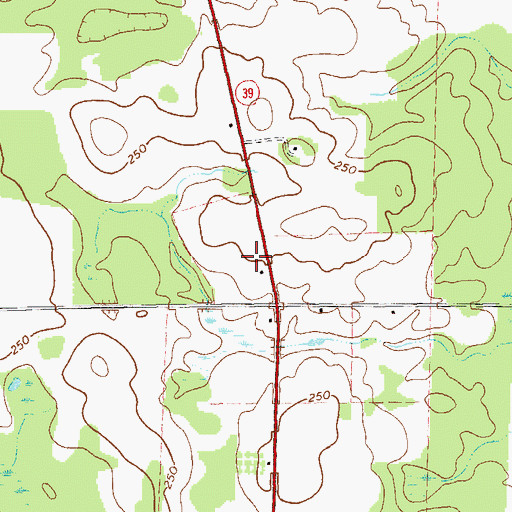 Topographic Map of Byron School (historical), GA
