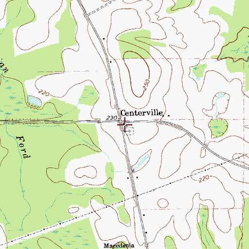 Topographic Map of Centerville Methodist Church, GA