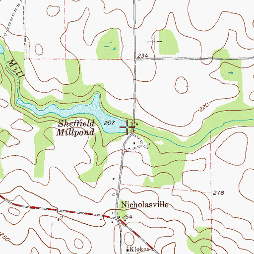 Topographic Map of Covington Mill (historical), GA