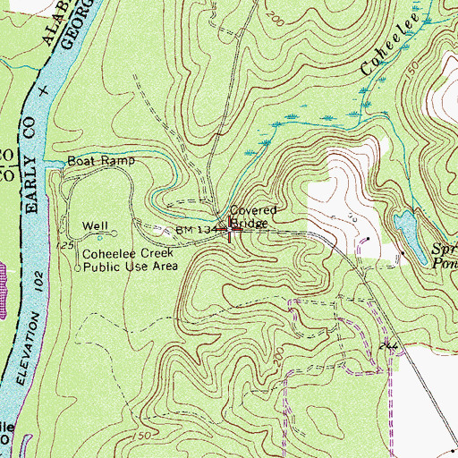 Topographic Map of Fannie Askew Williams Park, GA