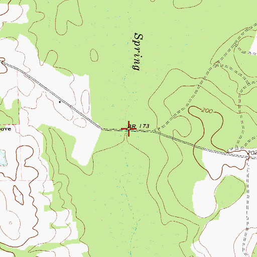 Topographic Map of Five Bridge, GA