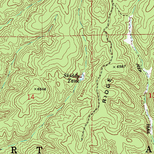 Topographic Map of Skiddy Tank, AZ