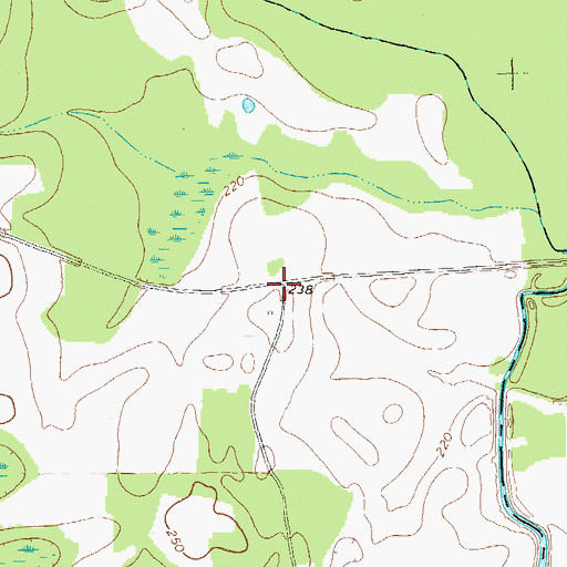 Topographic Map of Hattaways Gin (historical), GA
