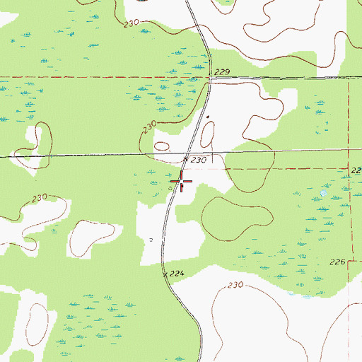 Topographic Map of Hillside School (historical), GA