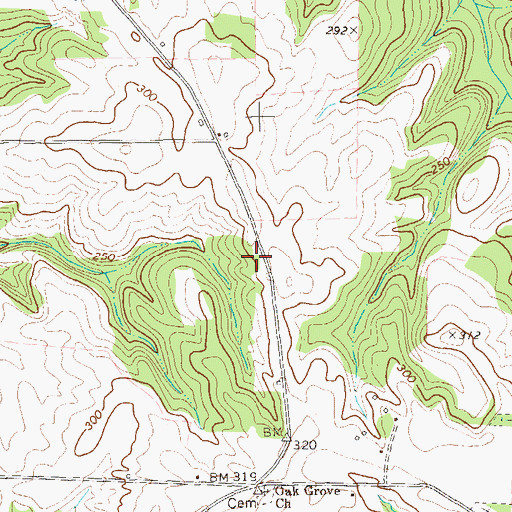 Topographic Map of Judy Branch, GA