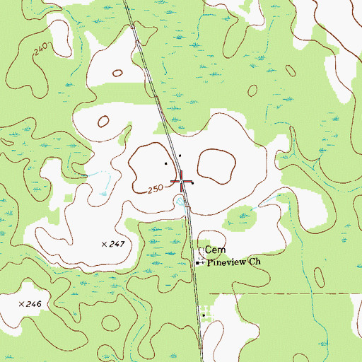 Topographic Map of McLendon (historical), GA