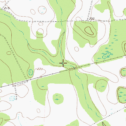 Topographic Map of Number Five Branch, GA