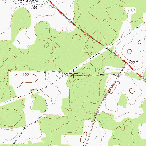 Topographic Map of Oak Grove School (historical), GA