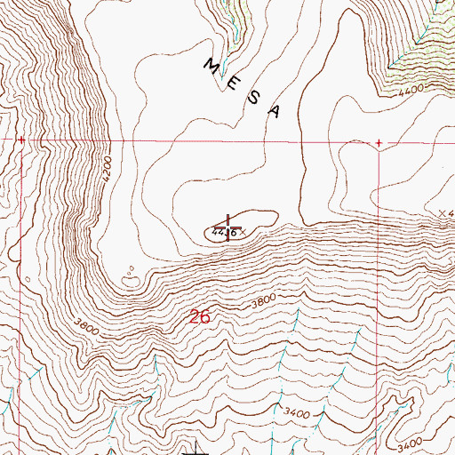 Topographic Map of Skull Mesa, AZ