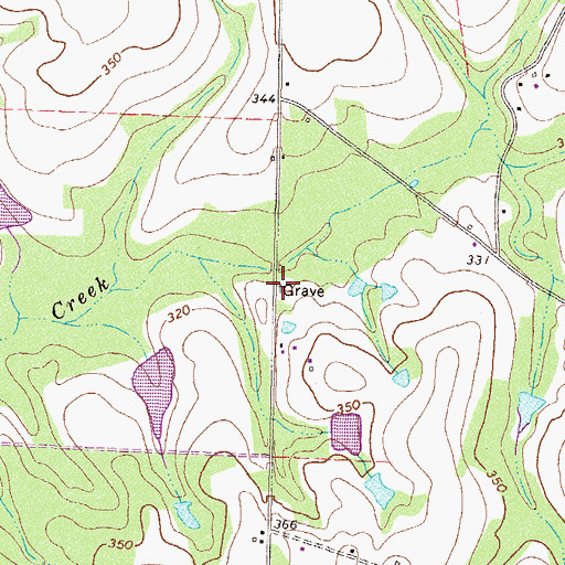 Topographic Map of Coleman Cemetery, GA