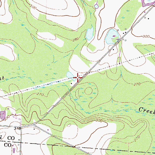 Topographic Map of Living Waters Tabernacle, GA