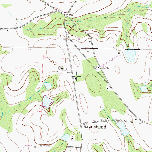 Topographic Map of Riverbend Missionary Baptist Church, GA