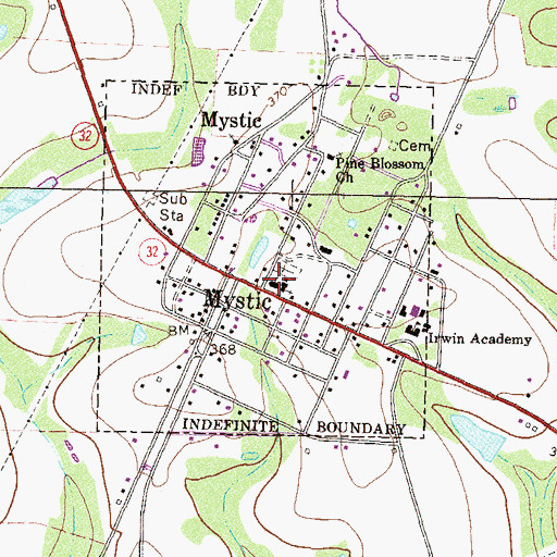 Topographic Map of Royal Singing Tabernacle, GA