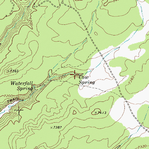 Topographic Map of Cow Spring, AZ