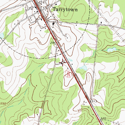Topographic Map of Mount Nebo Church, GA