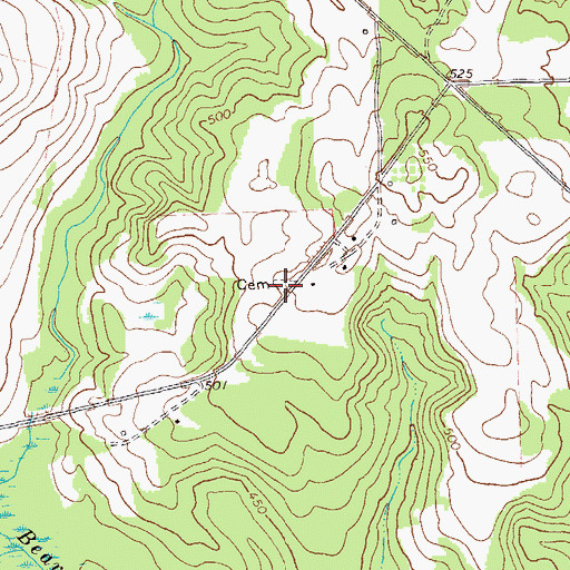 Topographic Map of Askew Cemetery, GA