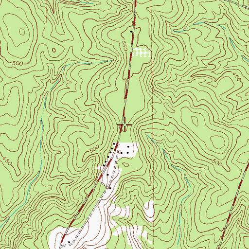 Topographic Map of Freedom Church, GA