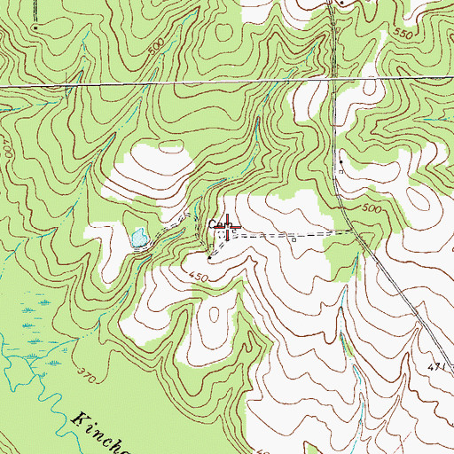 Topographic Map of Lowrey Cemetery, GA
