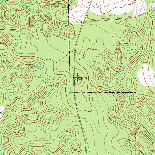 Topographic Map of Pickett-Shipley Cemetery, GA