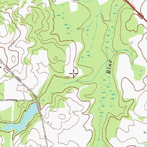 Topographic Map of Early County, GA