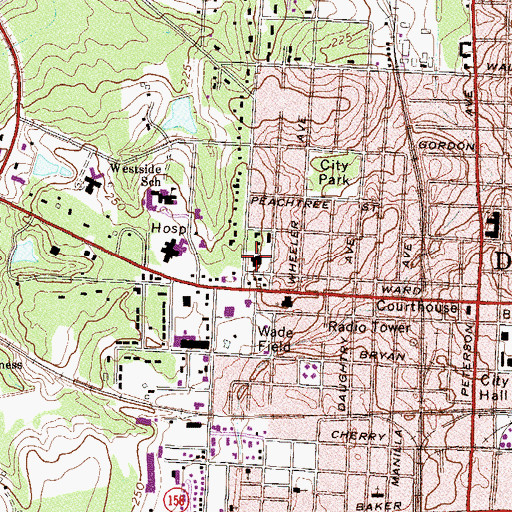 Topographic Map of The Church of Jesus Christ of Latter Day Saints, GA