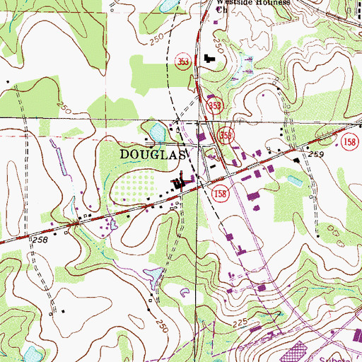 Topographic Map of Citizens Christian Academy, GA