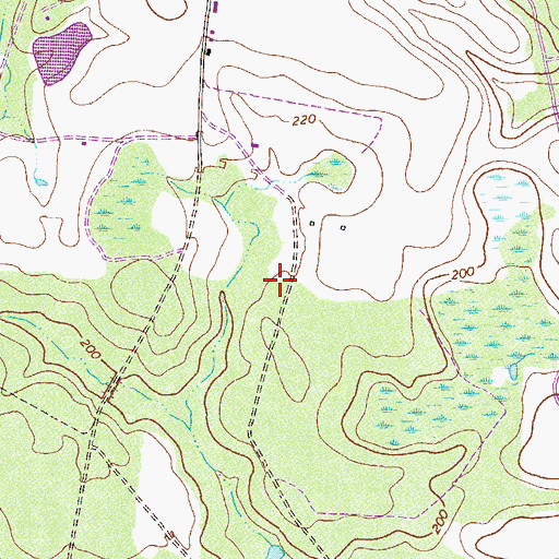 Topographic Map of Daniel Cemetery, GA