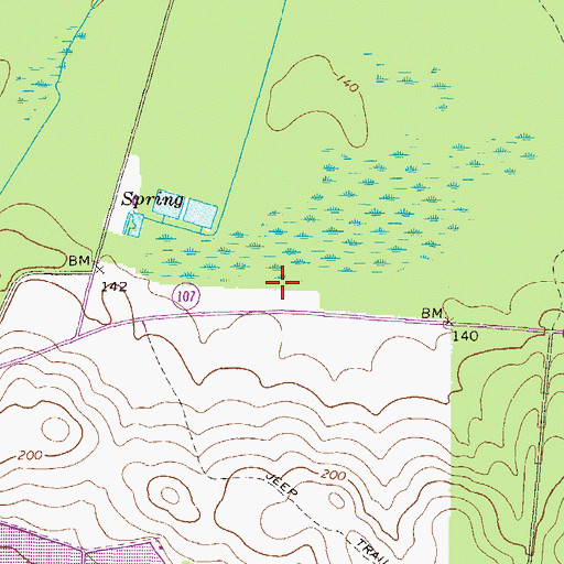 Topographic Map of Frier Cemetery, GA