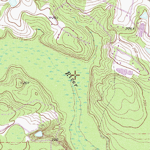 Topographic Map of General Coffee State Park, GA