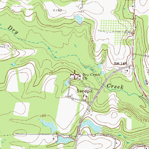 Topographic Map of Hollis Cemetery, GA