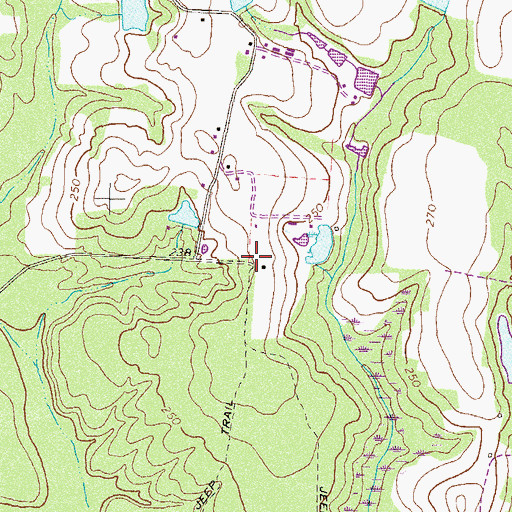 Topographic Map of Joseph Carver Cemetery, GA