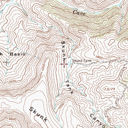 Topographic Map of Skunk Tank, AZ