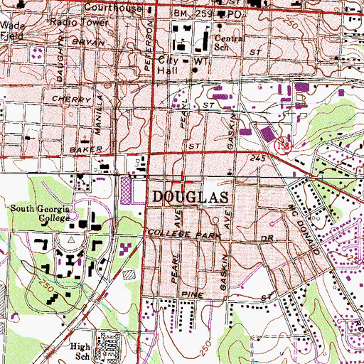 Topographic Map of Macedonia Baptist Church (historical), GA