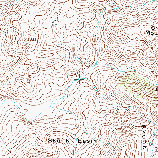 Topographic Map of Skunk Tank Canyon, AZ
