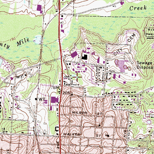Topographic Map of North Madison Park, GA