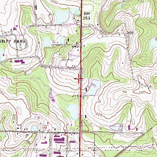 Topographic Map of Northside Baptist Church, GA
