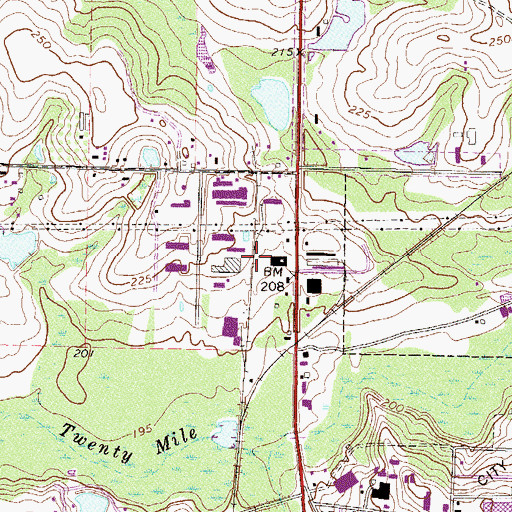 Topographic Map of Northwest Industrial Park, GA