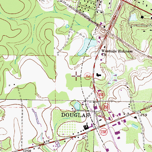 Topographic Map of Perimeter West Industrial Park, GA