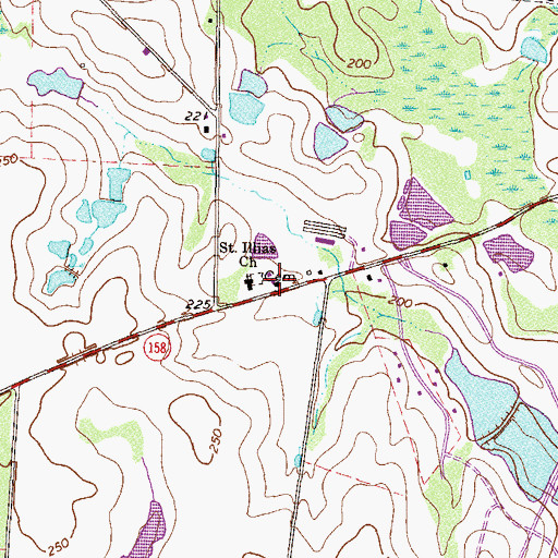Topographic Map of Saint Illa School (historical), GA