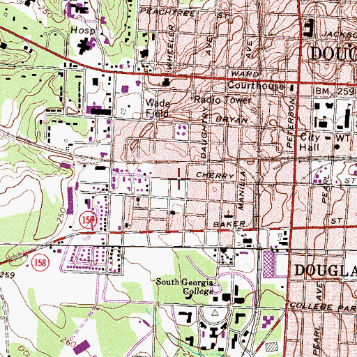 Topographic Map of Unity Park, GA