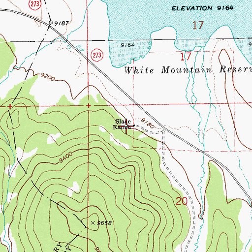 Topographic Map of Slade Ranch, AZ