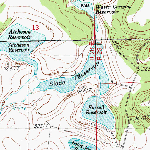 Topographic Map of Slade Reservoir, AZ