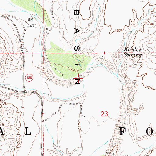 Topographic Map of Slate Creek, AZ